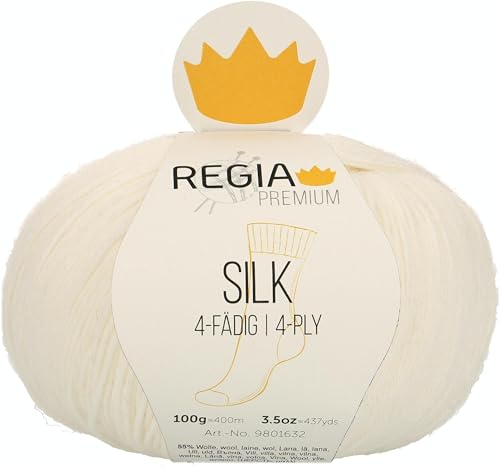 Schachenmayr Regia Premium Silk, 100G weiß Handstrickgarne von Regia