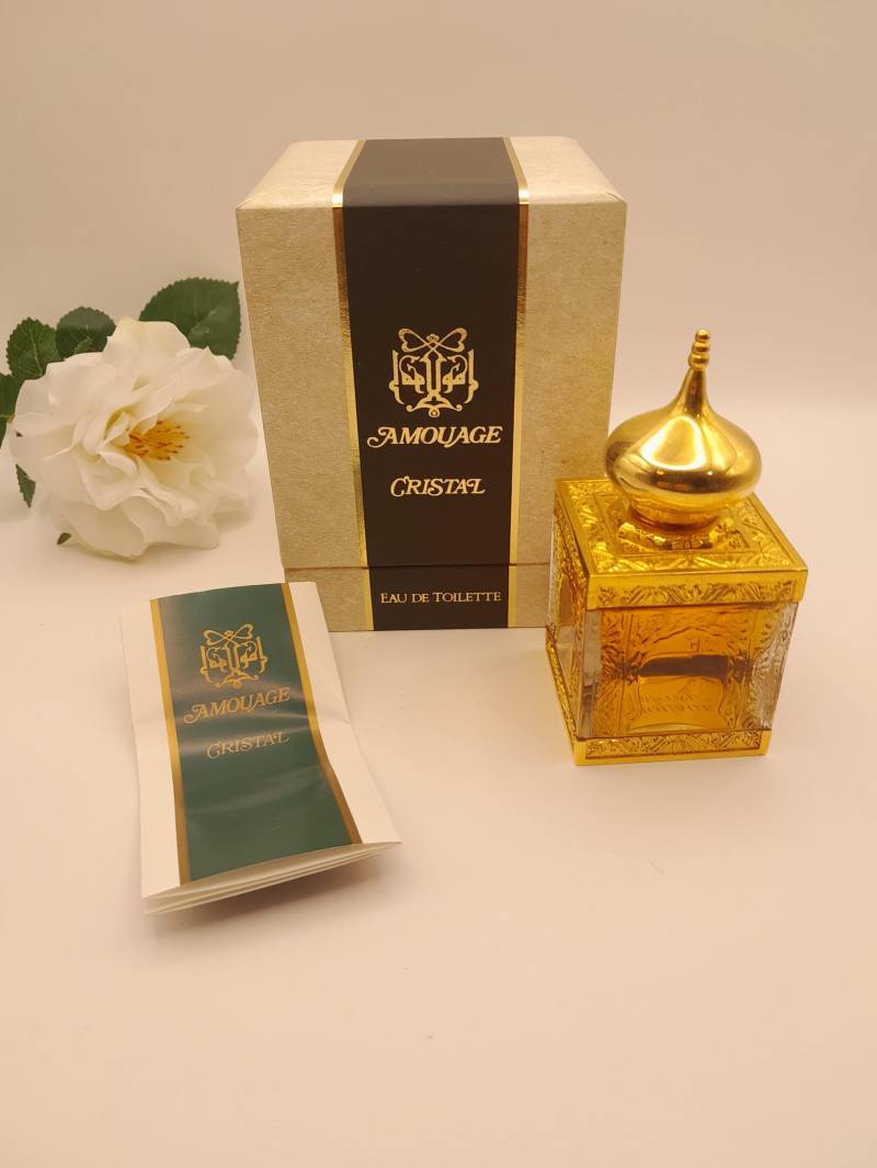 Amouage Cristal | 1983 - 50 Ml Eau De Toilette Kristall- Und 24-Karat-Goldflasche Spray Vintage-Sammlerflasche Aus Den 1980Er Jahren von ReginasPerfume