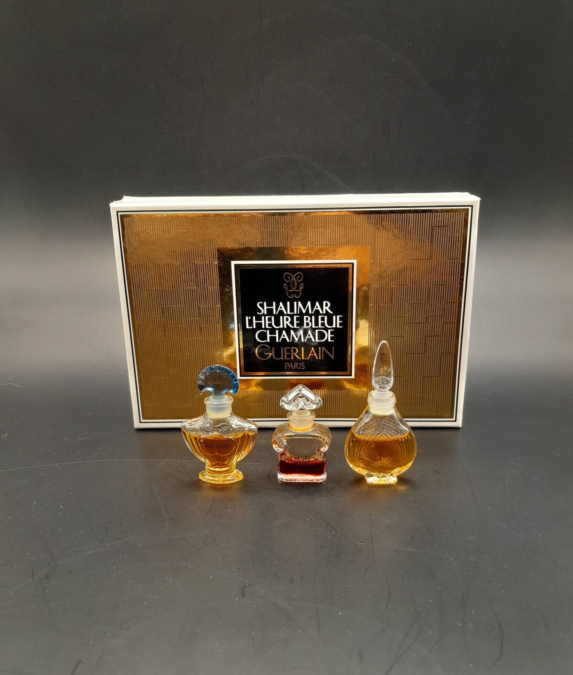 Guerlain Box 3 Miniaturen | 1983 - X 2 Ml Extrait De Parfum Shalimar L'heure Bleue Chamade Vintage 1980Er Jahre von ReginasPerfume