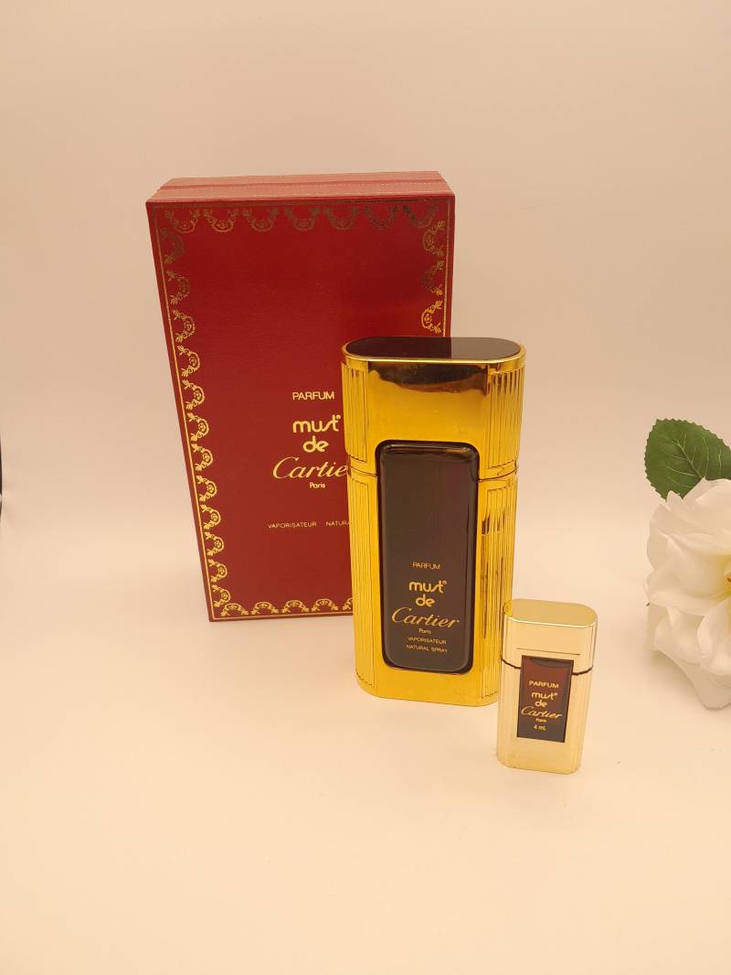 Must De Cartier | 1981 - 50 Ml Extrait Parfum Nachfüllbares Spray Vintage-Flasche Aus Den 1980Er Jahren Kostenlose Miniatur von ReginasPerfume