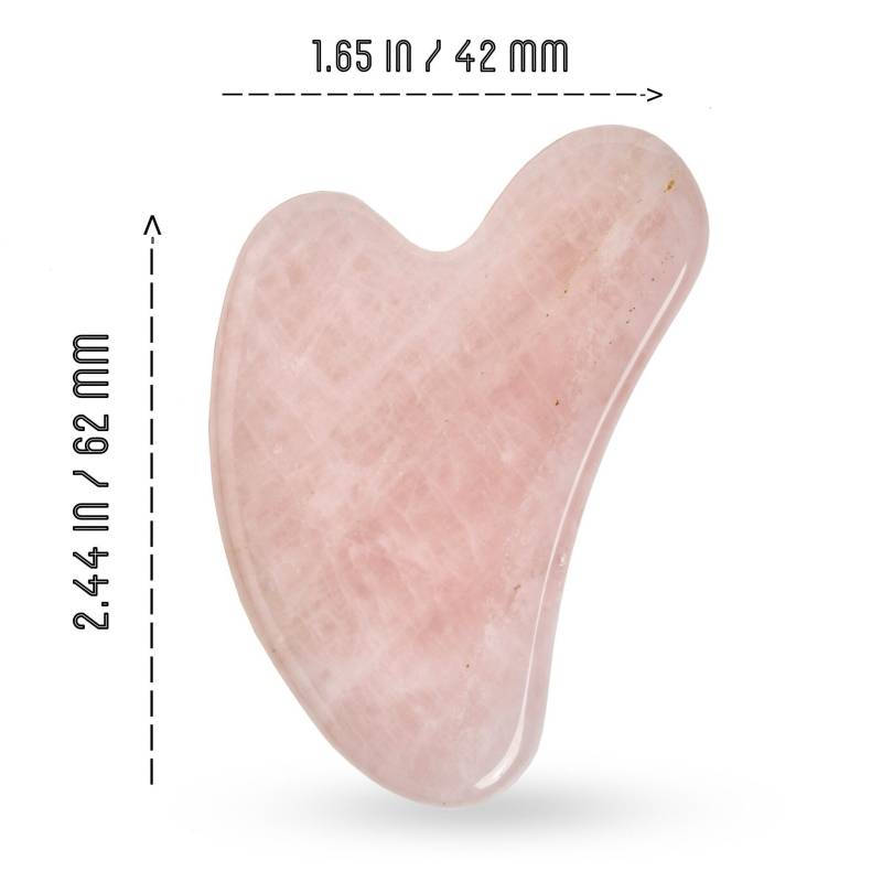 Kristall Rosenquarz Gua Sha | Naturstein-Massage-Tool Anti Aging Gesichtsmassage Schutz Feine Linien Und Falten von ReglanceDE