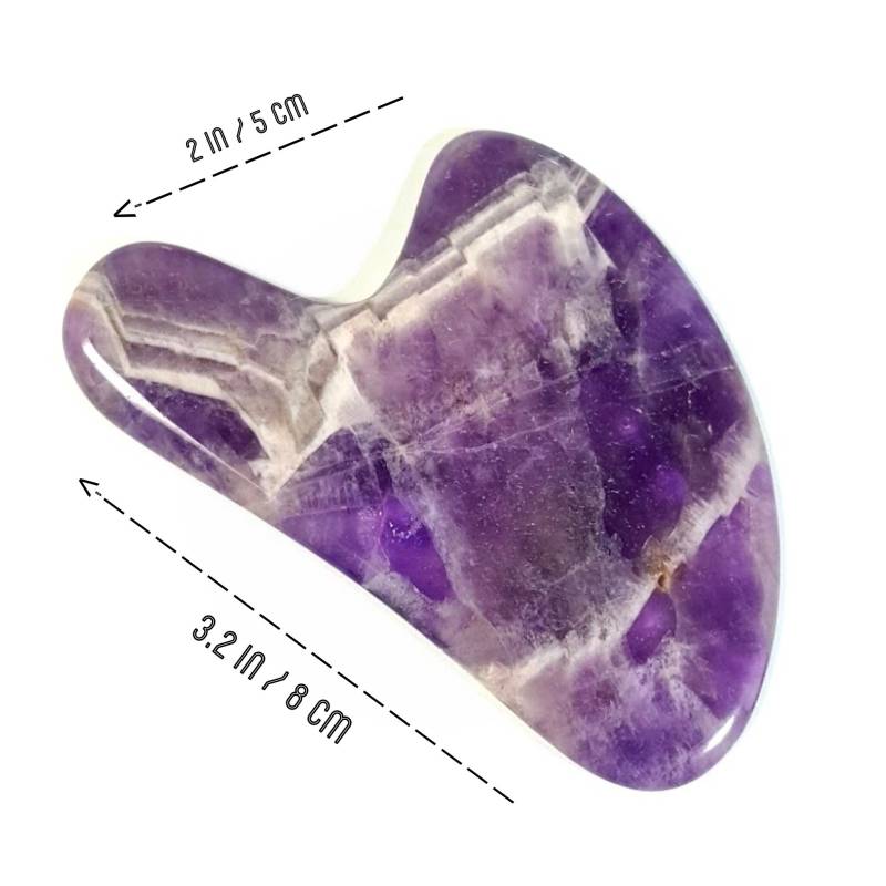 Natürliches Amethyst Gua Sha | Naturstein-Massage-Tool Quarz Gesichts Guasha Scarper Gesichtsmassage Lila von ReglanceDE