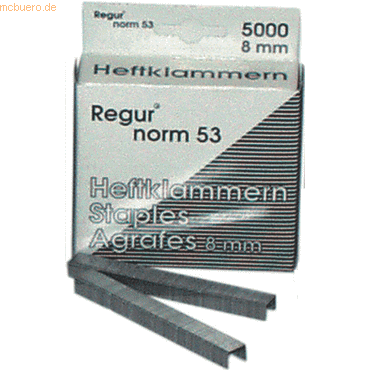 Regur Heftklammern für Tacker R-45 53/8 VE=5000 Stück von Regur