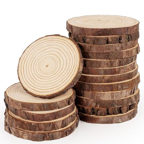 120 Stück Holzscheiben Klein, Rund Natur Holzscheiben Baumscheiben, DIY Handwerk Holz-Scheiben, 1-3cm Holz Log Scheiben, Astscheiben Holzscheiben klein und für Basteln, Weihnachten Dekoration usw von Reh:ncla