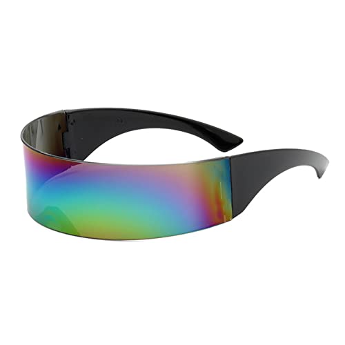 Reheyre Lustige Brille Party Brille zukünftige Wissenschaftstechnologie Sinn Sonnenbrille für Cosplay Halloween Bar Club Party Mädchen Junge Kinder Freund Geschenke Party Brille Brillen Mehrfarbig von Reheyre