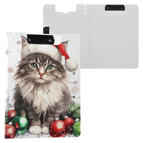 Holiday Christmas Kitty Klemmbrettmappe, A4-Größe, Ordner-Klemmbrett mit Stifthalter, für Büro, Schule Holiday Christmas Kitty Klemmbrettmappe, A4-Größe, Ordner-Klemmbrett mit Stifthalter, für Büro, Schule von Reiacy