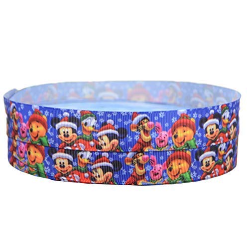 Blaues Disney-Freunde-Band für Weihnachten, 2 m x 22 mm breit, Geschenkband, Dekorationsideen für Geschenkschleifen, Topper oder Verpackungen, Schachteln, Ballonschnur, Karten, Kunsthandwerk von Reis of London