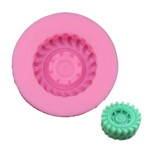 Verschiedene Reifen 3D Rad Form Silikon Formen DIY Fondant Süßigkeiten Herstellung Schokoladenform Desserts Eiswürfel Gummi Ton Seife Keks Gips Harz Cupcake Kuchen Dekoration (BingG18-small) von Reland Sun