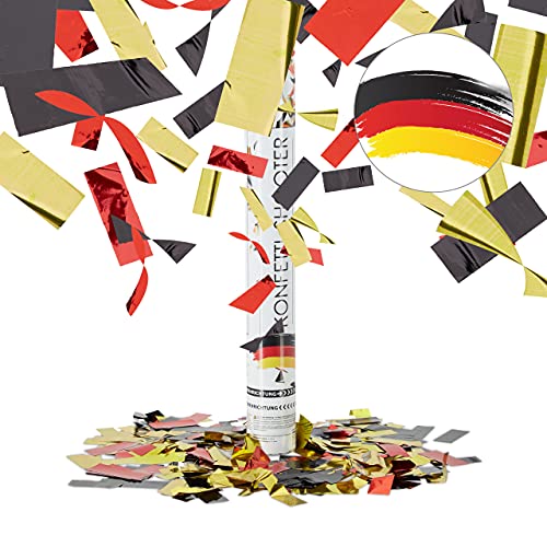 Relaxdays 10021766 Partypopper 40 cm Germany, Schwarz-Rot-Gold von Relaxdays