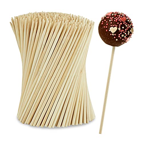 Relaxdays Cake Pop Stiel, 400 Stück, Bambus, 15cm lange Lollipop Sticks, für Cake Pops & Lollies, Cake Pop Sticks, natur von Relaxdays