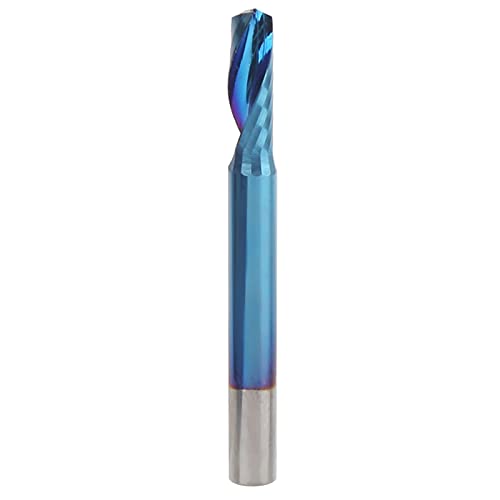 Einzelflöte Spiral CNC Router Bit | Nano Blau beschichtetes Wolfram -Stahlfräsenschneider | 4x12x40mm für Holz/Kunststoff/Aluminium | Hochleistungs -Schneidwerkzeug Einzelflöte Spiral CNC Router Bit | Nano Blau beschichtetes Wolfram -Stahlfräsenschneider | 4x12x40mm für Holz/Kunststoff/Aluminium | Hochleistungs -Schneidwerkzeug von Reliant Jazzy