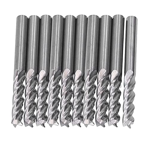 Reliant Jazzy 10pcs Set End Mills, Mahlschneider 4 Flöten -Wolframstahl, CNC -Router -Bits, langlebiges Gravurwerkzeug für Acryl MDF PVC 3.175x15mmmm Reliant Jazzy 10pcs Set End Mills, Mahlschneider 4 Flöten -Wolframstahl, CNC -Router -Bits, langlebiges Gravurwerkzeug für Acryl MDF PVC 3.175x15mmmm von Reliant Jazzy