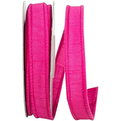 Dupioni Supreme Drahtkante, Fuchsia, 2,2 cm, 9,1 m von Reliant Ribbon