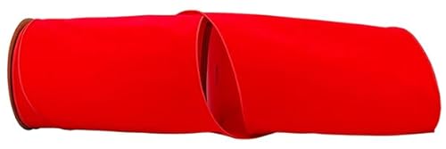 Reliant Ribbon 3934M-252-50J Velvet Commercial Heavy Wired Edge Band, Hot Red von Reliant Ribbon