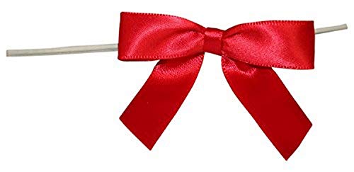 Reliant Ribbon 5171-06503-2X1 Satin-Schleifen, kleine Schleifen, 1,6 cm x 100 Stück, rot von Reliant Ribbon