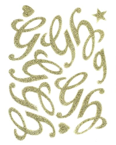 Reliant Ribbon 64000-035-G Script Characters Std - Letters & Numbers Rd Blumen-Accessoires, Gold von Reliant Ribbon