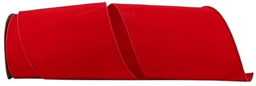 Reliant Ribbon Samtband mit Drahtrand, Rot von Reliant Ribbon