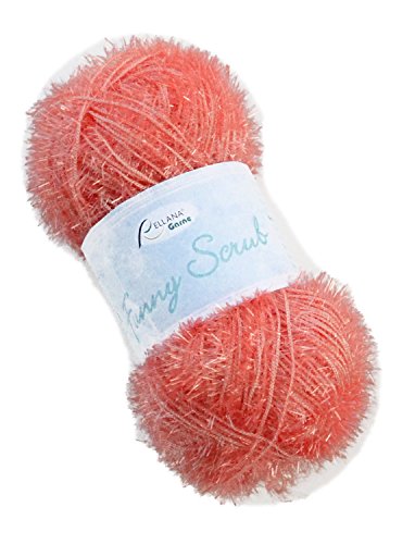 Rellana Funny Scrub Fb. 68 - apricot, tolles Garn zum Schwämme häkeln oder stricken, lustige Spülschwämme häkeln von Rellana Funny Scrub