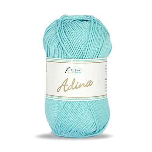 Adina von Rellana 100 % Baumwolle Garn Farbe 30 türkis 50g von Rellana