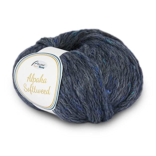 Rellana Alpaka Softtweed 50g ca. 150m, zum Stricken und Häkeln (04 - Marine) von Rellana