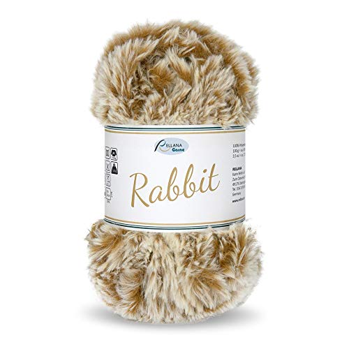 Rellana NEU Rabbit,Garn in Felloptik,kuschelweich,100 gr. (18 Creme) von Rellana