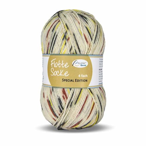 Rellana Special Edition 4-fach Sockenwolle 100g/420m 75% Schurwolle 25% Polyamid superwash (1801) von Rellana