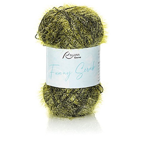 Rellana Wolle Funny Scrub – Schwammgarn, gelb-schwarz color von Rellana