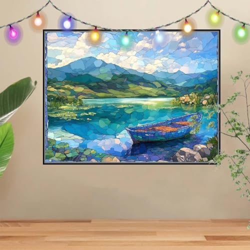 5D DIY Diamond Painting Kinder Bunte Boote,Landschaft,Diamant Painting Bilder 40x50cm,Mosaikherstellung Malen Nach Zahlen Cross Stitch Malerei Set,Daiments Painting Erwachsene für Wand Decor 4E-4793 5D DIY Diamond Painting Kinder Bunte Boote,Landschaft,Diamant Painting Bilder 40x50cm,Mosaikherstellung Malen Nach Zahlen Cross Stitch Malerei Set,Daiments Painting Erwachsene für Wand Decor 4E-4793 von Reluehu