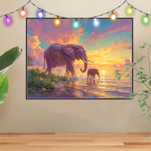 5D DIY Diamond Painting Kinder Elefant,Landschaft,Diamant Painting Bilder 40x50cm,Mosaikherstellung Malen Nach Zahlen Cross Stitch Malerei Set,Daiments Painting Erwachsene für Haus Dekoration 4E-4473 5D DIY Diamond Painting Kinder Elefant,Landschaft,Diamant Painting Bilder 40x50cm,Mosaikherstellung Malen Nach Zahlen Cross Stitch Malerei Set,Daiments Painting Erwachsene für Haus Dekoration 4E-4473 von Reluehu