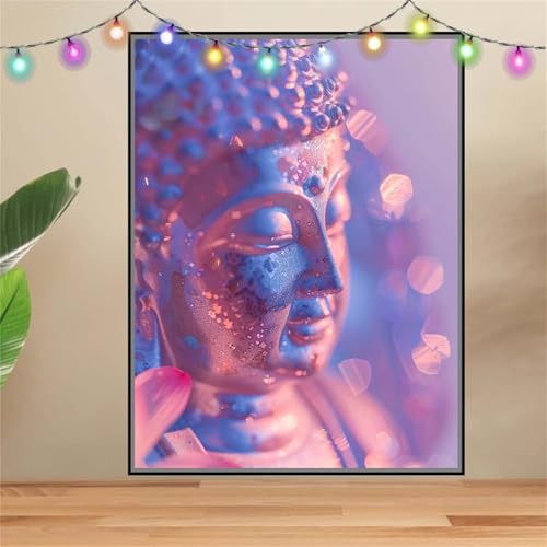 5D DIY Diamond Painting Kinder Klein Buddha,Landschaft,Diamant Painting Bilder 30x40cm,Mosaikherstellung Malen Nach Zahlen Cross Stitch Malerei Set,Daiments Painting Erwachsene für Wand Decor F6312 von Reluehu