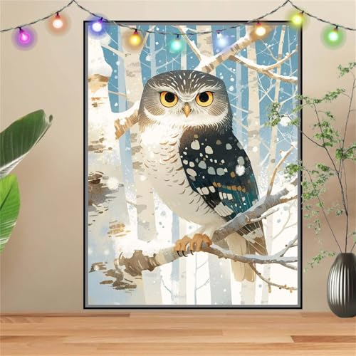 5D DIY Diamond Painting Kinder Klein Eule,Tier,Diamant Painting Bilder (30x40cm),Mosaikherstellung Malen Nach Zahlen Cross Stitch Malerei Set,Daiments Painting Erwachsene für Haus Dekoration D-2432 von Reluehu