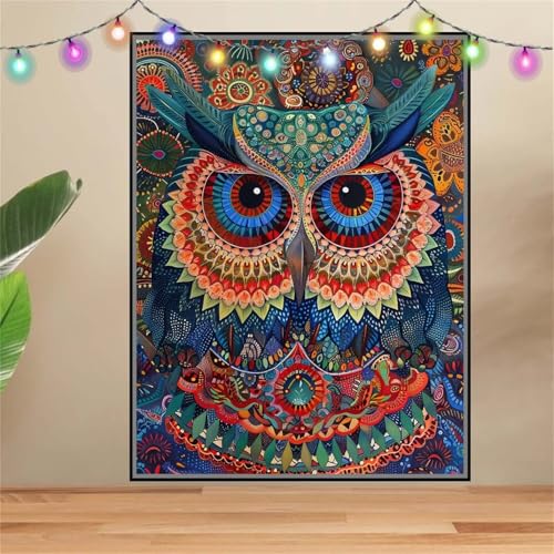 5D DIY Diamond Painting Kinder Klein Eule,Tier,Diamant Painting Bilder (30x40cm),Mosaikherstellung Malen Nach Zahlen Cross Stitch Malerei Set,Daiments Painting Erwachsene für Haus Dekoration F-7712 von Reluehu