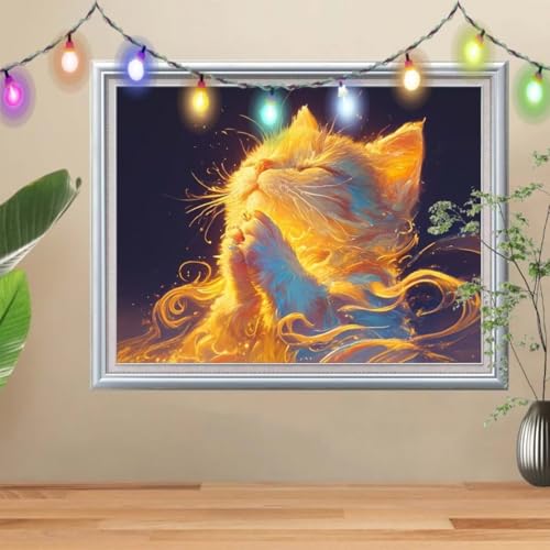 5D DIY Diamond Painting Kinder Klein Katze,Diamant Painting Bilder 40x50cm,Mosaikherstellung Malen Nach Zahlen Cross Stitch Malerei Set,Tier Daiments Painting Erwachsene für Haus Dekoration 57H-2833 5D DIY Diamond Painting Kinder Klein Katze,Diamant Painting Bilder 40x50cm,Mosaikherstellung Malen Nach Zahlen Cross Stitch Malerei Set,Tier Daiments Painting Erwachsene für Haus Dekoration 57H-2833 von Reluehu