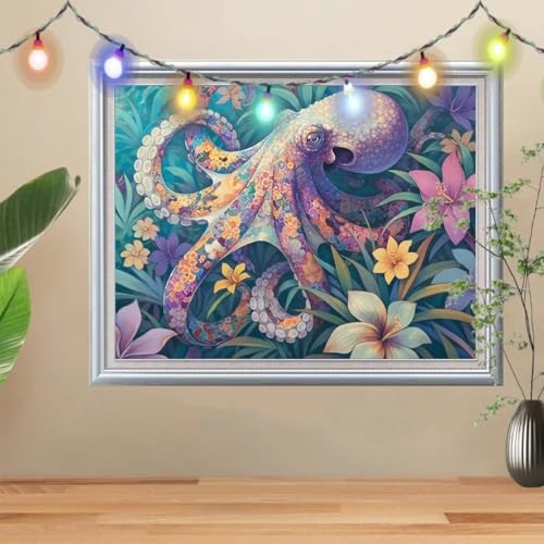 5D DIY Diamond Painting Kinder Klein Oktopus,Tier,Diamant Painting Bilder 40x30cm,Mosaikherstellung Malen Nach Zahlen Cross Stitch Malerei Set,Daiments Painting Erwachsene für Haus Dekoration 56E-4872 5D DIY Diamond Painting Kinder Klein Oktopus,Tier,Diamant Painting Bilder 40x30cm,Mosaikherstellung Malen Nach Zahlen Cross Stitch Malerei Set,Daiments Painting Erwachsene für Haus Dekoration 56E-4872 von Reluehu