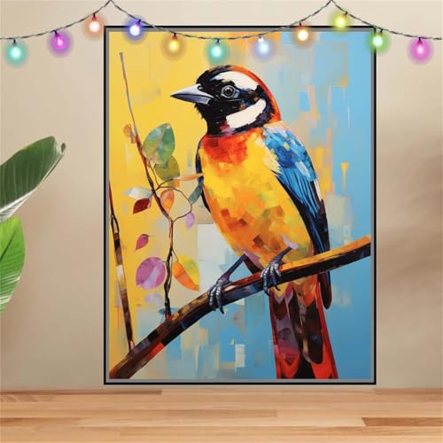 5D DIY Diamond Painting Kinder Klein Spatz,Landschaft,Diamant Painting Bilder 120x160cm,Mosaikherstellung Malen Nach Zahlen Cross Stitch Malerei Set,Daiments Painting Erwachsene für Wand Decor F7600 von Reluehu