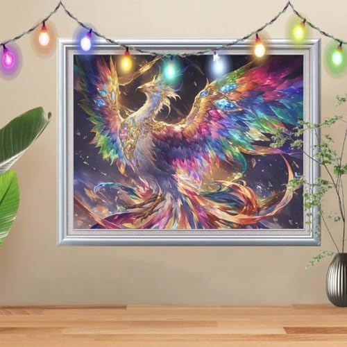 5D DIY Diamond Painting Kinder Klein Tier,Diamant Painting Bilder 60x80cm,Mosaikherstellung Malen Nach Zahlen Cross Stitch Malerei Set,Phönix Daiments Painting Erwachsene für Haus Dekoration 57H-5635 5D DIY Diamond Painting Kinder Klein Tier,Diamant Painting Bilder 60x80cm,Mosaikherstellung Malen Nach Zahlen Cross Stitch Malerei Set,Phönix Daiments Painting Erwachsene für Haus Dekoration 57H-5635 von Reluehu