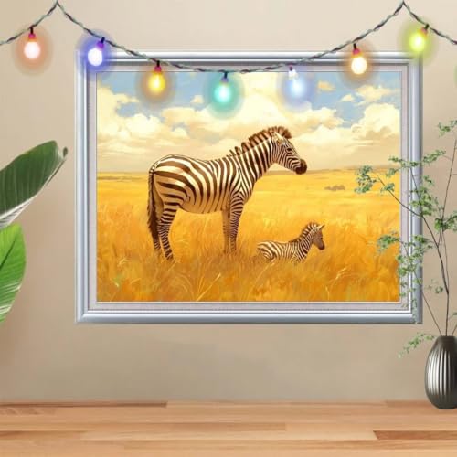 5D DIY Diamond Painting Kinder Klein Tier,Zebra,Diamant Painting Bilder 133x100cm,Mosaikherstellung Malen Nach Zahlen Cross Stitch Malerei Set,Daiments Painting Erwachsene für Haus Dekoration 56E-679 5D DIY Diamond Painting Kinder Klein Tier,Zebra,Diamant Painting Bilder 133x100cm,Mosaikherstellung Malen Nach Zahlen Cross Stitch Malerei Set,Daiments Painting Erwachsene für Haus Dekoration 56E-679 von Reluehu