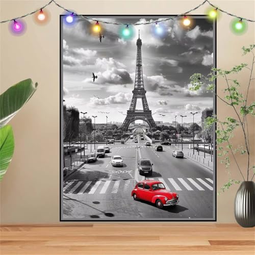 5D DIY Diamond Painting Kinder Klein Turm,Auto,Diamant Painting Bilder 90x120cm,Mosaikherstellung Malen Nach Zahlen Cross Stitch Malerei Set,Daiments Painting Erwachsene für Haus Dekoration D3358 von Reluehu