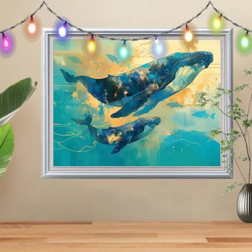 5D DIY Diamond Painting Kinder Klein Wale,Diamant Painting Bilder 90x120cm,Mosaikherstellung Malen Nach Zahlen Cross Stitch Malerei Set,Tiere Daiments Painting Erwachsene für Haus Dekoration 57H-2438 5D DIY Diamond Painting Kinder Klein Wale,Diamant Painting Bilder 90x120cm,Mosaikherstellung Malen Nach Zahlen Cross Stitch Malerei Set,Tiere Daiments Painting Erwachsene für Haus Dekoration 57H-2438 von Reluehu