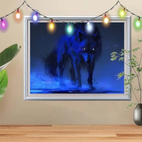 5D DIY Diamond Painting Kinder Klein Wolf,Diamant Painting Bilder 30x40cm,Mosaikherstellung Malen Nach Zahlen Cross Stitch Malerei Set,Tier Daiments Painting Erwachsene für Haus Dekoration 57H-2552 5D DIY Diamond Painting Kinder Klein Wolf,Diamant Painting Bilder 30x40cm,Mosaikherstellung Malen Nach Zahlen Cross Stitch Malerei Set,Tier Daiments Painting Erwachsene für Haus Dekoration 57H-2552 von Reluehu