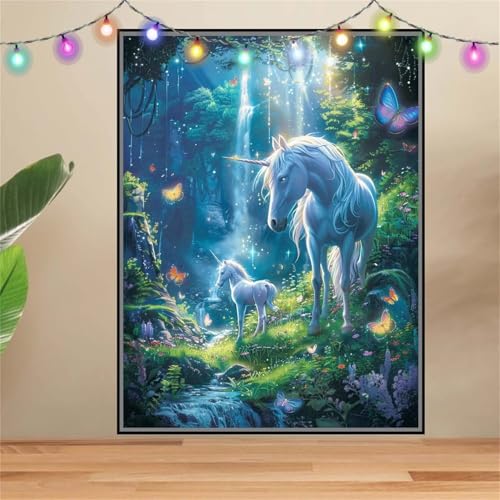 5D DIY Diamond Painting Kinder Schmetterling,Einhorn,Diamant Painting Bilder 30x40cm,Mosaikherstellung Malen Nach Zahlen Cross Stitch Malerei Set,Daiments Painting Erwachsene für Wand Decor F6672 von Reluehu