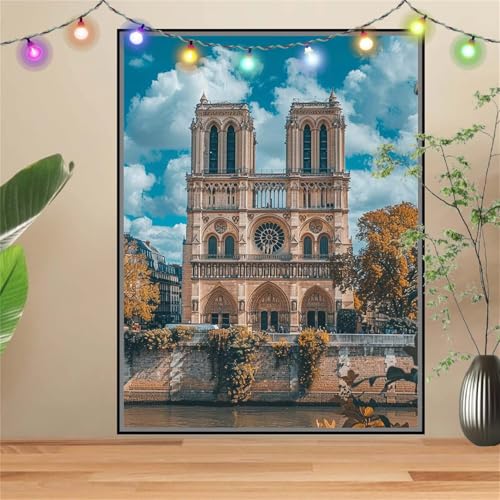 5D Diamond Painting,Diamant Painting Bilder London,Bach Full Mosaic Making für Kinder,DIY Diamond Painting Erwachsene groß 60x80cm,Cross Stitch Diamond Painting Bilder für Gift Home Wall Decor D2325 von Reluehu