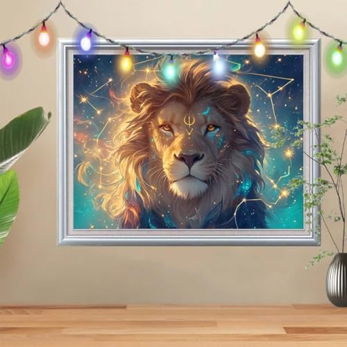 5D Diamond Painting,Löwe Diamant Painting Bilder,Sternenhimmel Mosaic Making für Kinder,DIY Diamond Painting Erwachsene groß 40x50cm,Cross Stitch Diamant Painting für Gift Home Wall Decor 57H-3323 5D Diamond Painting,Löwe Diamant Painting Bilder,Sternenhimmel Mosaic Making für Kinder,DIY Diamond Painting Erwachsene groß 40x50cm,Cross Stitch Diamant Painting für Gift Home Wall Decor 57H-3323 von Reluehu