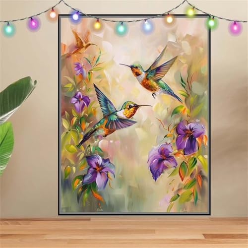 5D Diamond Painting Erwachsene Blumen,Eisvogel,DIY Diamant Painting Bilder Kinder 30x40cm,Crystal Strass Stickerei Painting Diamant Malerei Kit,Diamant Crystal Arts Craft für Geschenk Wand Decor F6732 von Reluehu