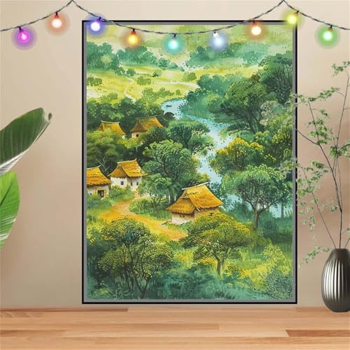 5D Diamond Painting Erwachsene Landschaft,Landschaft,DIY Diamant Painting Bilder Kinder 70x90cm,Crystal Strass Stickerei Painting Diamant Malerei Kit,Diamant Crystal Arts Craft für Wand Decor D3536 von Reluehu