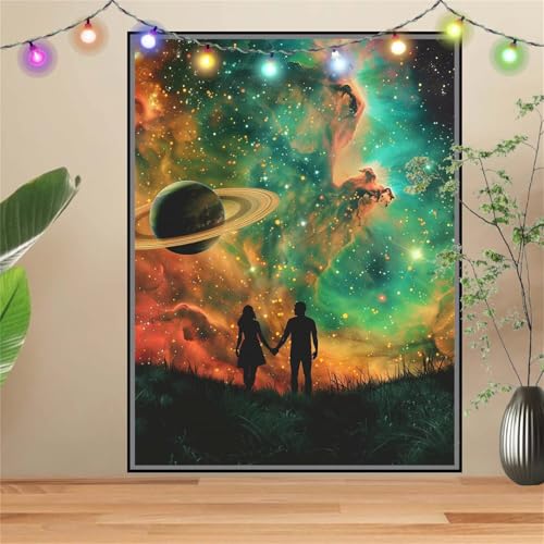 5D Diamond Painting Erwachsene Sternenhimmel,Paar,DIY Diamant Painting Bilder Kinder (50x70cm),Crystal Strass Stickerei Painting Diamant Malerei Kit,Diamant Crystal Arts Craft für Wand Decor D-3934 von Reluehu