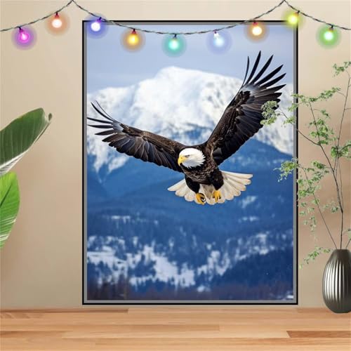 5D Diamond Painting Erwachsene Tier,WeißKopfseeadler,DIY Diamant Painting Bilder Kinder 50x70cm,Crystal Strass Stickerei Painting Diamant Malerei Kit,Diamant Crystal Arts Craft für Wand Decor D534 von Reluehu