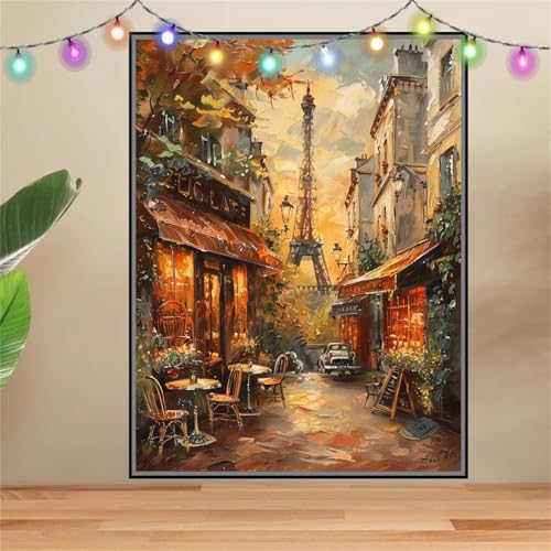 5D Landschaft,Turm Diamond Painting Set,Diamant Painting Bilder Erwachsene groß (100x133cm),DIY Diamant Kristall Strass Stickerei Bilder Painting nach Zahlen,Diamanten Painting für Wanddeko F-6149 von Reluehu