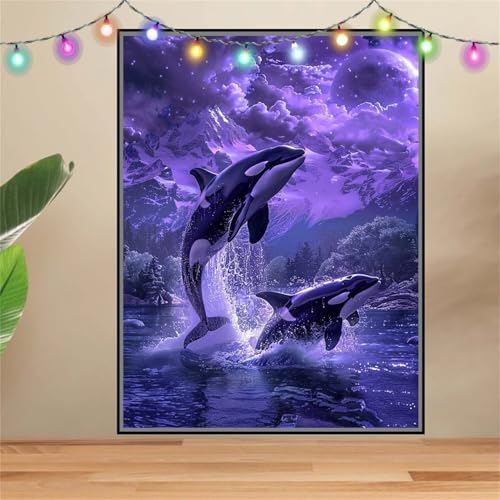 5D Wal,Sternenhimmel Diamond Painting Set,Diamant Painting Bilder Erwachsene groß (40x50cm),DIY Diamant Kristall Strass Stickerei Bilder Painting nach Zahlen,Diamanten Painting für Wanddeko F-7143 von Reluehu