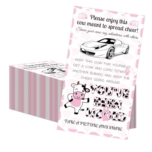 Moo Moo Moo Kuh Tags Karten 5,1 x 8,9 cm You Have Been Mooed Adventure Autoanhänger Kuh Thank You Moo Moo Kuh Autokarten I Love Your Car Tags von Remerabel